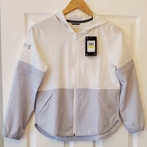 Under Armour Kids White Gray Athletic Jacket